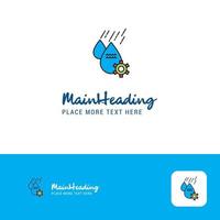 Creative Water control Logo Design Flat color Logo place for Tagline Vector Illustration