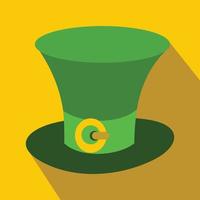 St. Patricks Day hat flat icon vector