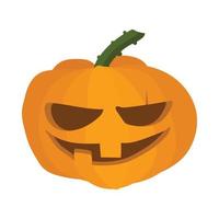 Halloween pumpkin icon, cartoon style vector