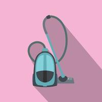 Blue vacuum cleaner flat vector