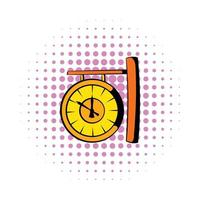 Clock icon in comics style vector