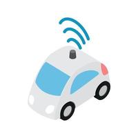 icono de wifi de coche, estilo 3d isométrico vector