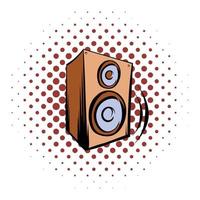 icono de comics de altavoz de música vector