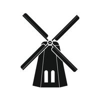 Windmill icon in simple style vector