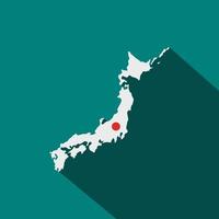 Map of Japan icon, flat style vector