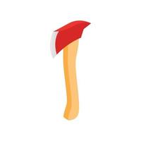 An axe for a firefighter isometric 3d icon vector