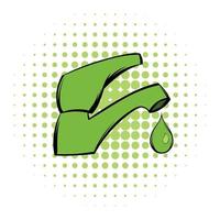 Save water comics icon vector