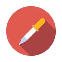 Pipette flat icon vector