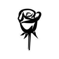 Rose simple icon vector