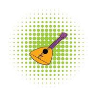 icono de balalaika al estilo de los cómics vector