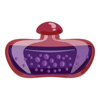 Magic bottle icon cartoon vector. Poison flask vector