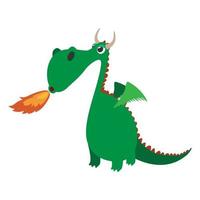 Cute dragon cartoon character vector