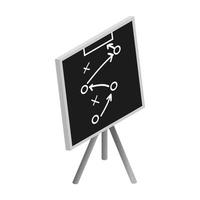 Tactic strategy sketched on a blackboard icon vector