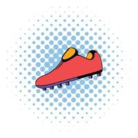 icono de bota de fútbol, estilo comics vector