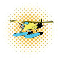 Hydroplane icon, comics style vector