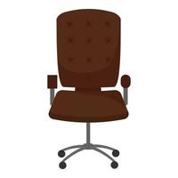 Back desk chair icon cartoon vector. Office armchair vector