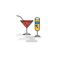 Flat Drinks Icon Vector