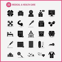 Medical And Health Care Solid Glyph Icon for Web Print and Mobile UXUI Kit Such as Medical Monitor Heart Beat Medical Medicine Pills Tablet Pictogram Pack Vector