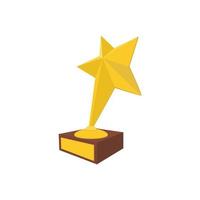 Star award cartoon icon vector