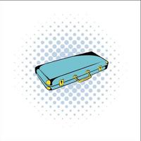 Suitcase for weapons comics icon vector