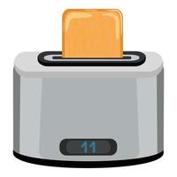 Digital toaster icon cartoon vector. Bread machine vector