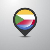 república democrática del congo mapa pin vector