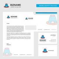 Hat Business Letterhead Envelope and visiting Card Design vector template