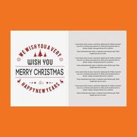 Christmas greetings card with creative design and typography vector