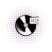 Vinyl record comics icon vector