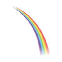 Rainbow icon, realistic style vector