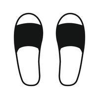 Spa slippers icon vector