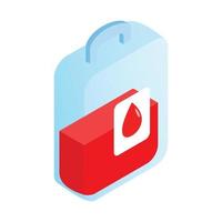 Box with blood 3d isometric icon vector