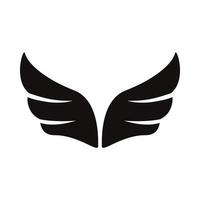 A pair of black wings icon, simple style vector