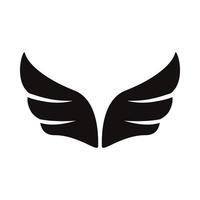 A pair of black wings icon, simple style vector