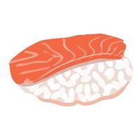 vector de dibujos animados de icono de arroz de sushi. rollo de comida