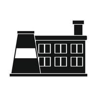 Factory building black simple icon vector