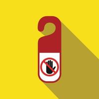 Do not disturb door hangers flat icon vector