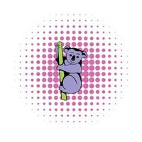 Koala icon in comics style vector