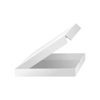 Empty white small box realistic vector