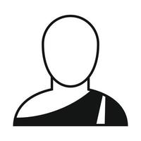 Buddhist monk simple icon vector