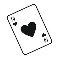 jugando a las cartas con el corazón vector