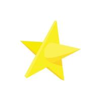 Gold star icon, cartoon style vector
