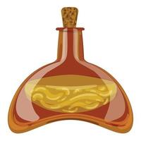 Magic elixir icon cartoon vector. Game bottle vector