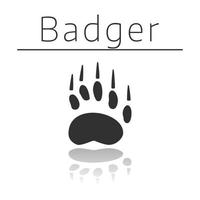 Badger animal track vector