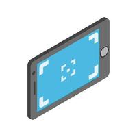 Camera viewfinder icon, isometric 3d style vector