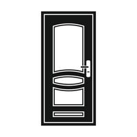 icono de puerta en estilo simple vector