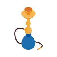 Hookah icon, isometric 3d style vector