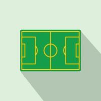 Soccer field icon, flat style vector