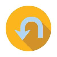 U turn icon, flat style vector