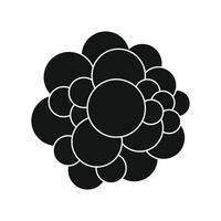 Virus black simple icon vector